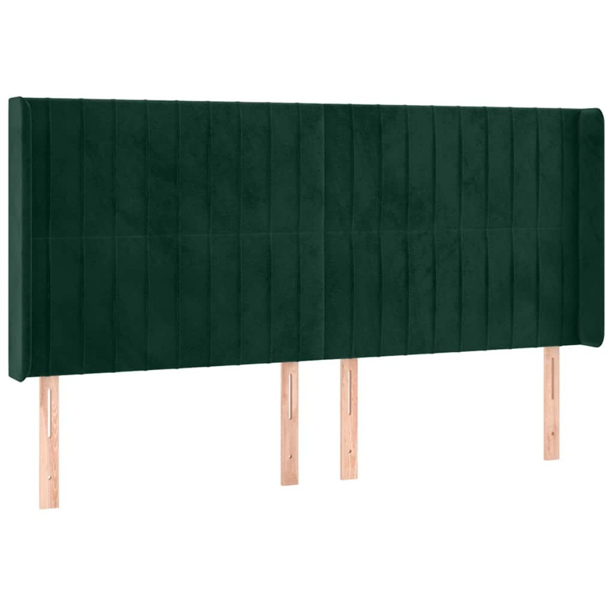 vidaXL Κρεβάτι Boxspring με Στρώμα & LED Σκ. Πράσινο 200x200εκ Βελούδο