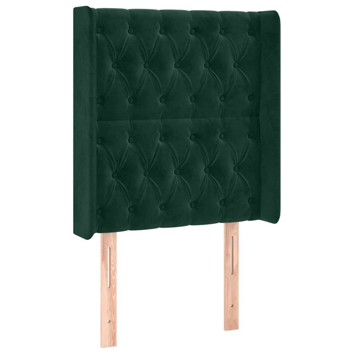 vidaXL Κρεβάτι Boxspring με Στρώμα & LED Σκ. Πράσινο 80x200 εκ Βελούδο
