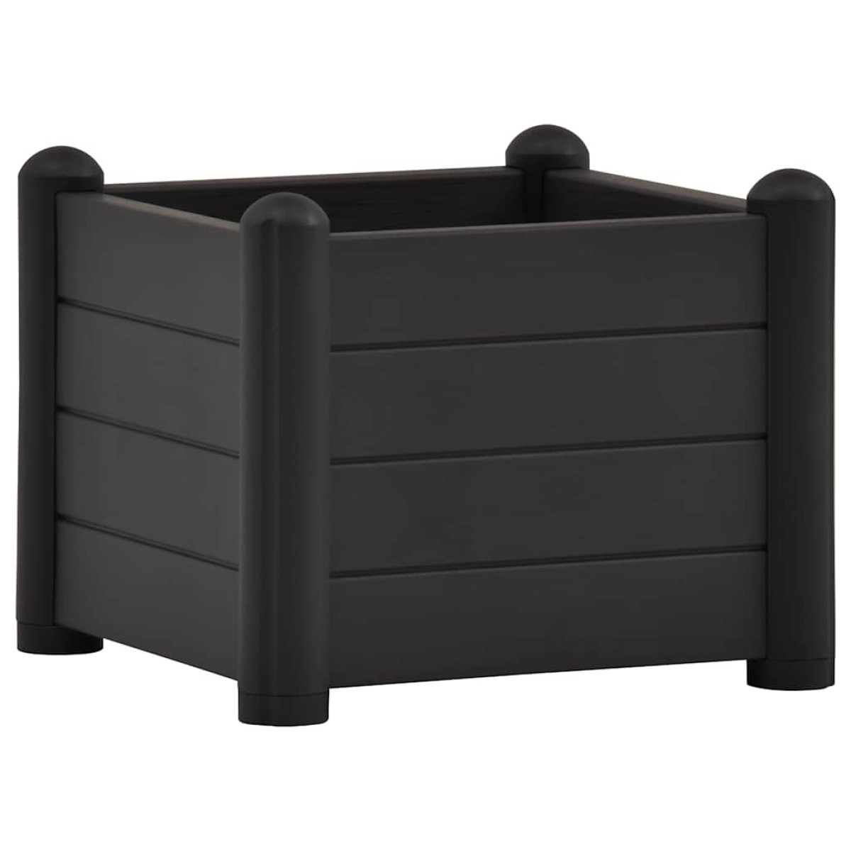 vidaXL Ζαρντινιέρα Υπερυψωμένη Ανθρακί 43 x 43 x 35 εκ. Πολυπροπυλένιο