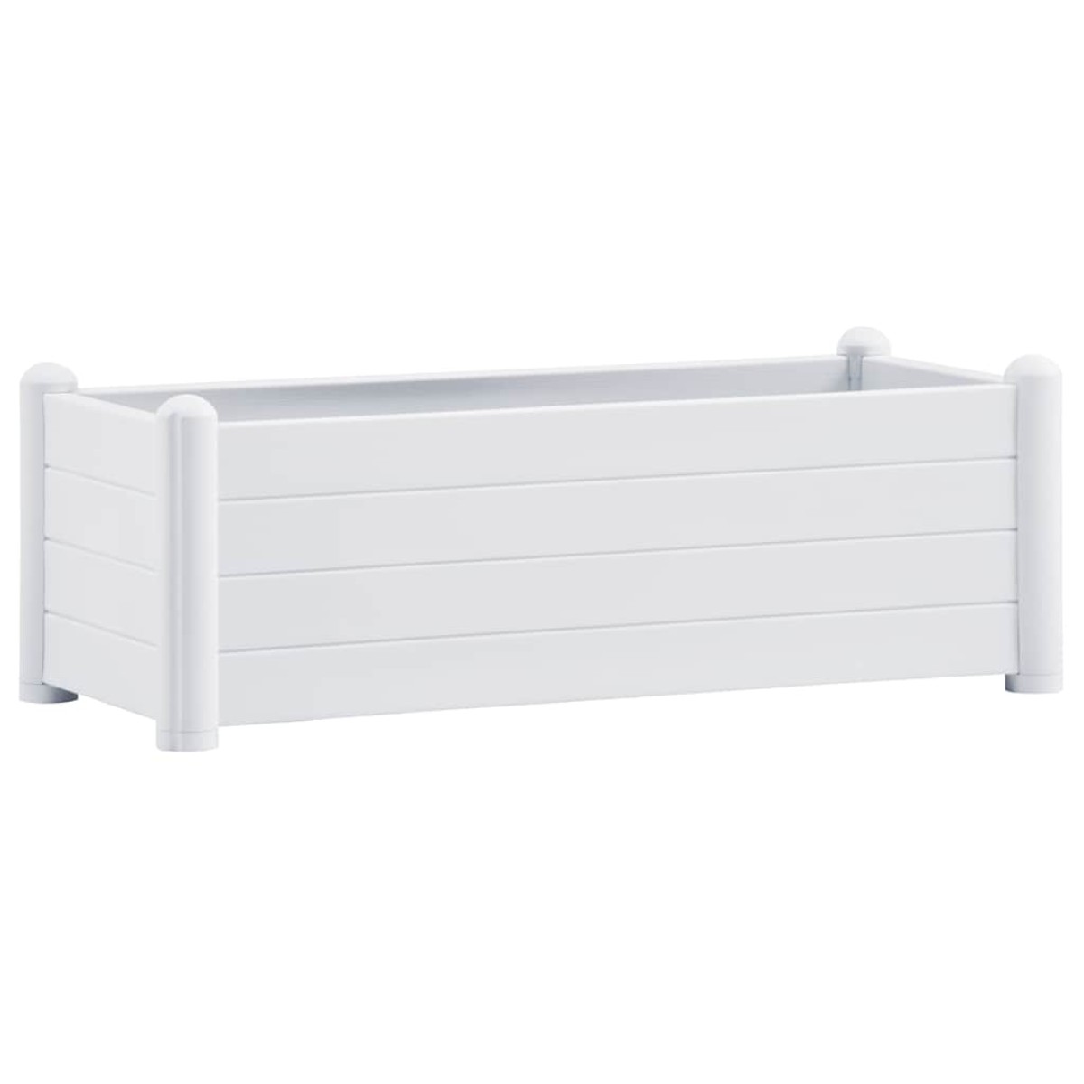 vidaXL Ζαρντινιέρα Υπερυψωμένη Λευκή 100 x 43 x 35 εκ. Πολυπροπυλένιο