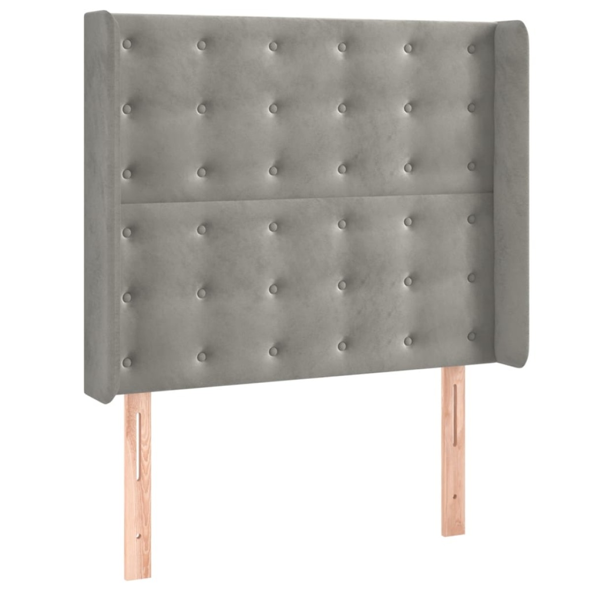 vidaXL Κρεβάτι Boxspring με Στρώμα & LED Αν.Γκρι 90x190 εκ. Βελούδινο
