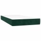 vidaXL Κρεβάτι Boxspring με Στρώμα & LED Σκ. Πράσινο 90x200 εκ Βελούδο