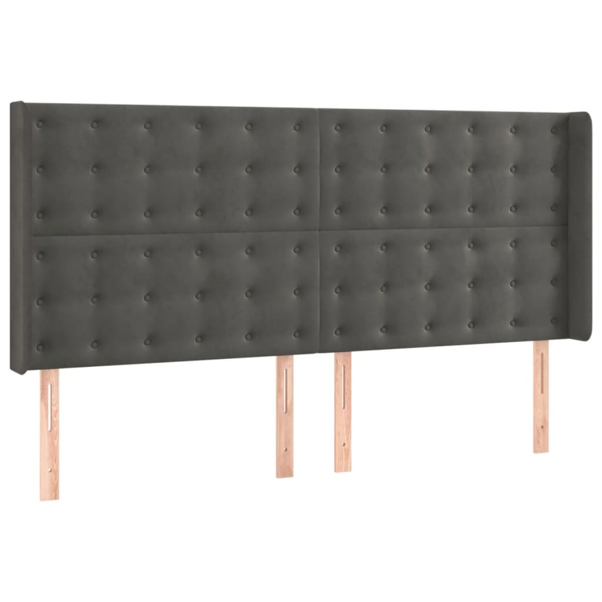 vidaXL Κρεβάτι Boxspring με Στρώμα & LED Σκ. Γκρι 160x200εκ. Βελούδινο