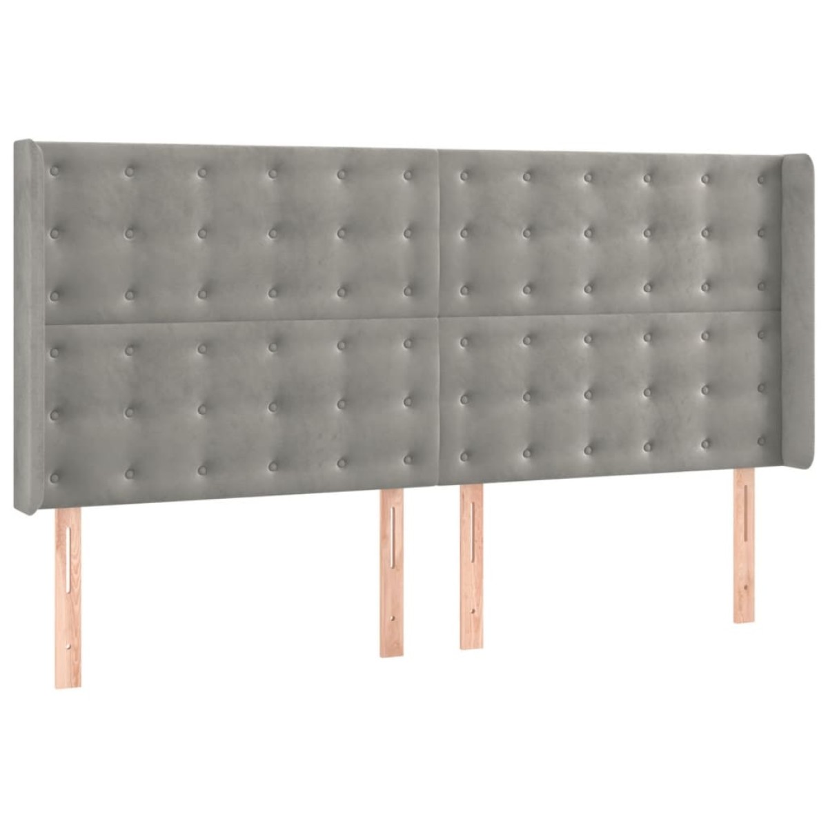 vidaXL Κρεβάτι Boxspring με Στρώμα & LED Αν.Γκρι 180x200 εκ. Βελούδινο