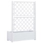 vidaXL Ζαρντινιέρα Κήπου με Καφασωτό Λευκή 100 x 43 x 142 εκ. από PP