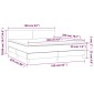vidaXL Κρεβάτι Boxspring με Στρώμα Σκούρο Καφέ 160x200 εκ Υφασμάτινο