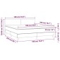vidaXL Κρεβάτι Boxspring με Στρώμα Μπλε 180x200 εκ. Υφασμάτινο