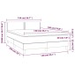 vidaXL Κρεβάτι Boxspring με Στρώμα Σκούρο Καφέ 140x190 εκ. Υφασμάτινο