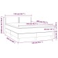 vidaXL Κρεβάτι Boxspring με Στρώμα Σκούρο Καφέ 140x200 εκ Υφασμάτινο