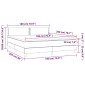vidaXL Κρεβάτι Boxspring με Στρώμα Σκούρο Καφέ 180x200 εκ Υφασμάτινο
