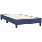 vidaXL Κρεβάτι Boxspring με Στρώμα Μπλε 90x190 εκ.Υφασμάτινο