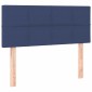 vidaXL Κρεβάτι Boxspring με Στρώμα Μπλε 90x190 εκ.Υφασμάτινο