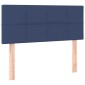 vidaXL Κρεβάτι Boxspring με Στρώμα Μπλε 90x200 εκ.Υφασμάτινο