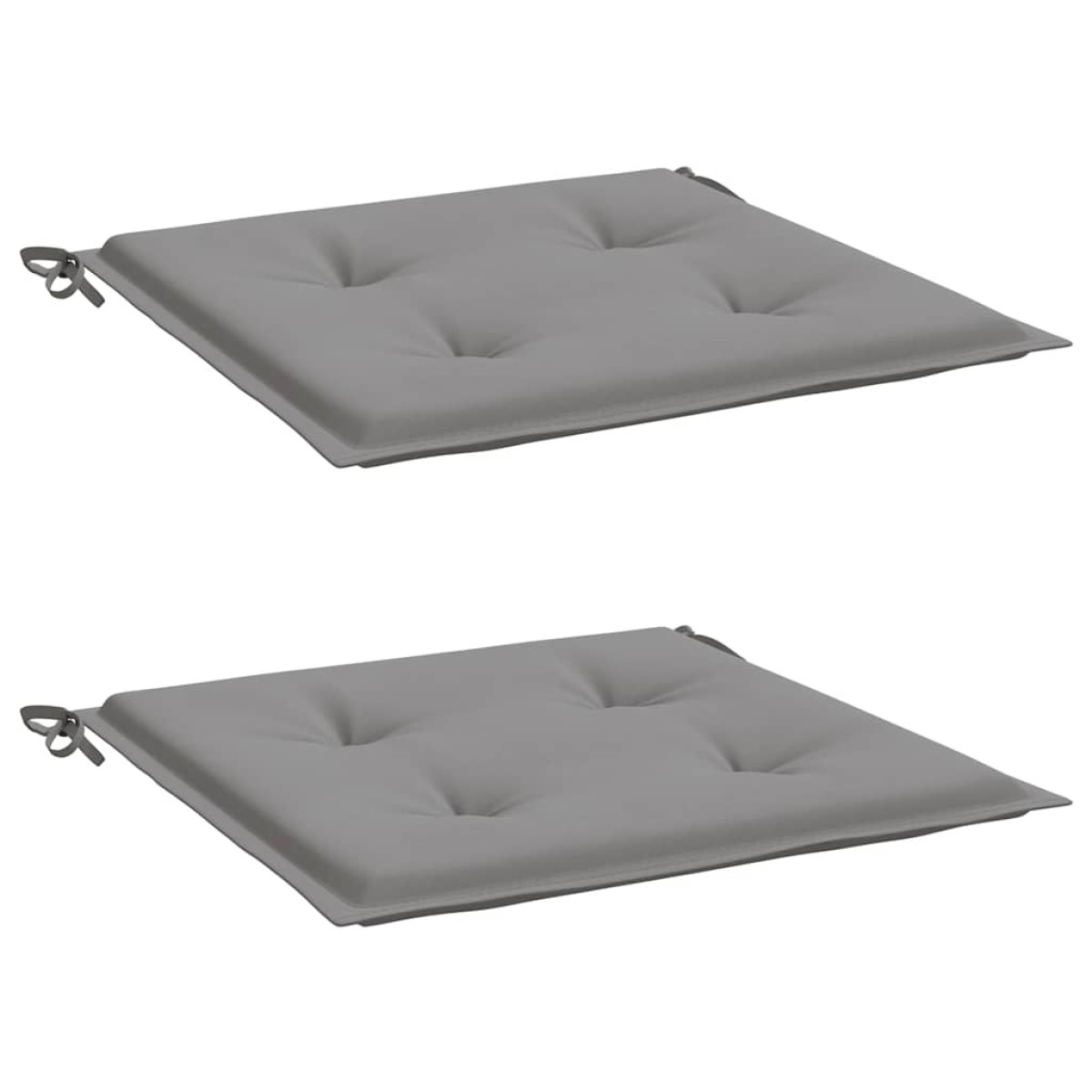 vidaXL Μαξιλάρια Καρέκλας Κήπου 2 τεμ. Γκρι 40x40x3 εκ. Υφασμάτινα