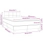 vidaXL Κρεβάτι Boxspring με Στρώμα Ανοιχτό Γκρι 120x200 εκ. Υφασμάτινο