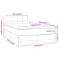 vidaXL Κρεβάτι Boxspring με Στρώμα Σκούρο Γκρι 120x200 εκ. Υφασμάτινο
