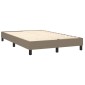 vidaXL Κρεβάτι Boxspring με Στρώμα Taupe 120x200 εκ. Υφασμάτινο