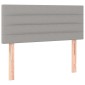 vidaXL Κρεβάτι Boxspring με Στρώμα Ανοιχτό Γκρι 90x200 εκ. Υφασμάτινο