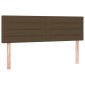 vidaXL Κρεβάτι Boxspring με Στρώμα Σκούρο Καφέ 140x190 εκ. Υφασμάτινο