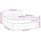 vidaXL Κρεβάτι Boxspring με Στρώμα Taupe 140x200 εκ. Υφασμάτινο