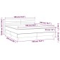 vidaXL Κρεβάτι Boxspring με Στρώμα Μπλε 180x200 εκ. Υφασμάτινο