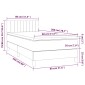 vidaXL Κρεβάτι Boxspring με Στρώμα Σκούρο Γκρι 80x200 εκ. Υφασμάτινο
