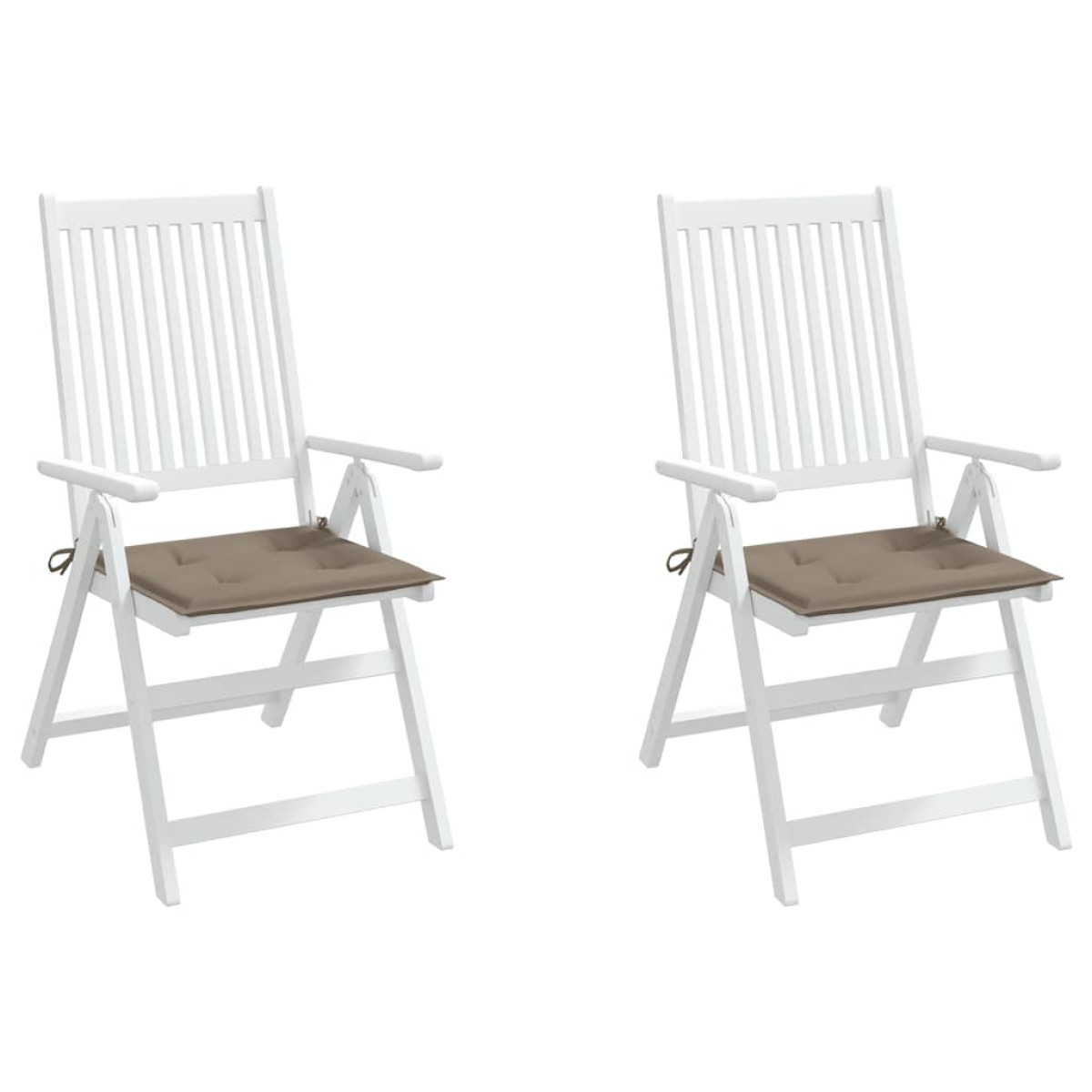vidaXL Μαξιλάρια Καρέκλας Κήπου 2 τεμ. Taupe 40x40x3 εκ. Υφασμάτινα