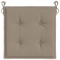 vidaXL Μαξιλάρια Καρέκλας Κήπου 2 τεμ. Taupe 40x40x3 εκ. Υφασμάτινα
