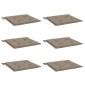 vidaXL Μαξιλάρια Καρέκλας Κήπου 6 τεμ. Taupe 40x40x3 εκ. Υφασμάτινα