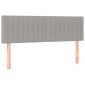vidaXL Κρεβάτι Boxspring με Στρώμα Ανοιχτό Γκρι 140x190 εκ. Υφασμάτινο