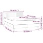 vidaXL Κρεβάτι Boxspring με Στρώμα Μπλε 140x190 εκ. Υφασμάτινο