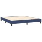 vidaXL Κρεβάτι Boxspring με Στρώμα Μπλε 160x200 εκ. Υφασμάτινο