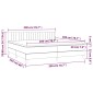 vidaXL Κρεβάτι Boxspring με Στρώμα Κρεμ 200x200 εκ. Υφασμάτινο