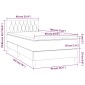 vidaXL Κρεβάτι Boxspring με Στρώμα Ανοιχτό Γκρι 90x190 εκ. Υφασμάτινο