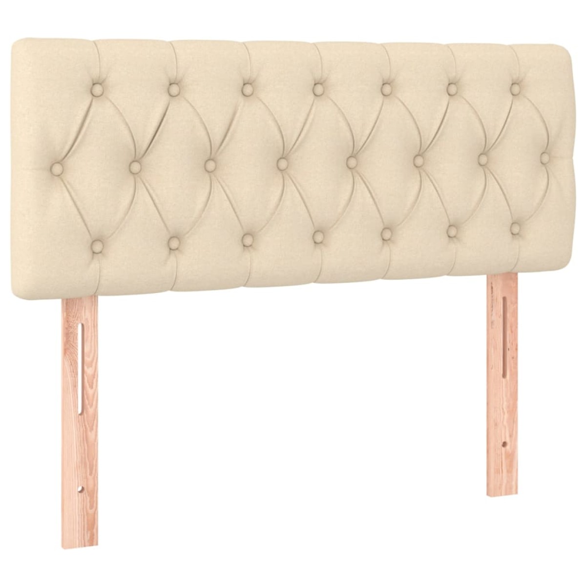 vidaXL Κρεβάτι Boxspring με Στρώμα Κρεμ 90x190 εκ.Υφασμάτινο
