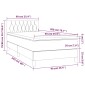 vidaXL Κρεβάτι Boxspring με Στρώμα Ανοιχτό Γκρι 90x200 εκ. Υφασμάτινο
