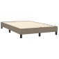 vidaXL Κρεβάτι Boxspring με Στρώμα Taupe 120x200 εκ. Υφασμάτινο