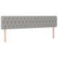 vidaXL Κρεβάτι Boxspring με Στρώμα Ανοιχτό Γκρι 200x200 εκ. Υφασμάτινο