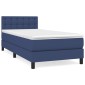 vidaXL Κρεβάτι Boxspring με Στρώμα Μπλε 80x200 εκ. Υφασμάτινο