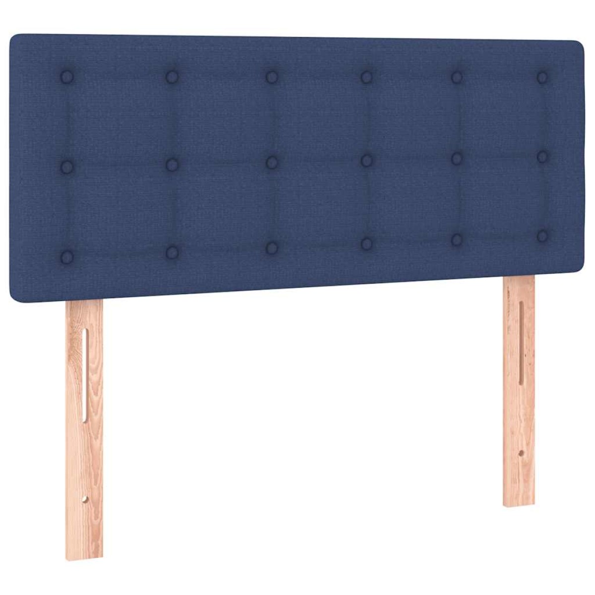vidaXL Κρεβάτι Boxspring με Στρώμα Μπλε 80x200 εκ. Υφασμάτινο