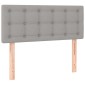 vidaXL Κρεβάτι Boxspring με Στρώμα Ανοιχτό Γκρι 90x200 εκ. Υφασμάτινο