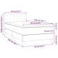 vidaXL Κρεβάτι Boxspring με Στρώμα Ανοιχτό Γκρι 90x200 εκ. Υφασμάτινο