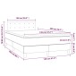 vidaXL Κρεβάτι Boxspring με Στρώμα Μπλε 120x200 εκ. Υφασμάτινο