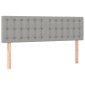 vidaXL Κρεβάτι Boxspring με Στρώμα Ανοιχτό Γκρι 140x190 εκ. Υφασμάτινο
