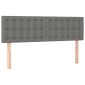 vidaXL Κρεβάτι Boxspring με Στρώμα Σκούρο Γκρι 140x190 εκ. Υφασμάτινο