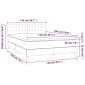 vidaXL Κρεβάτι Boxspring με Στρώμα Σκούρο Γκρι 140x190 εκ. Υφασμάτινο