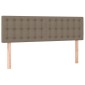 vidaXL Κρεβάτι Boxspring με Στρώμα Taupe 140x190 εκ. Υφασμάτινο