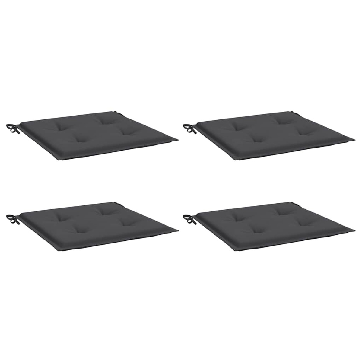 vidaXL Μαξιλάρια Καρέκλας Κήπου 4τεμ Ανθρακί 50x50x3 εκ. Oxford Ύφασμα