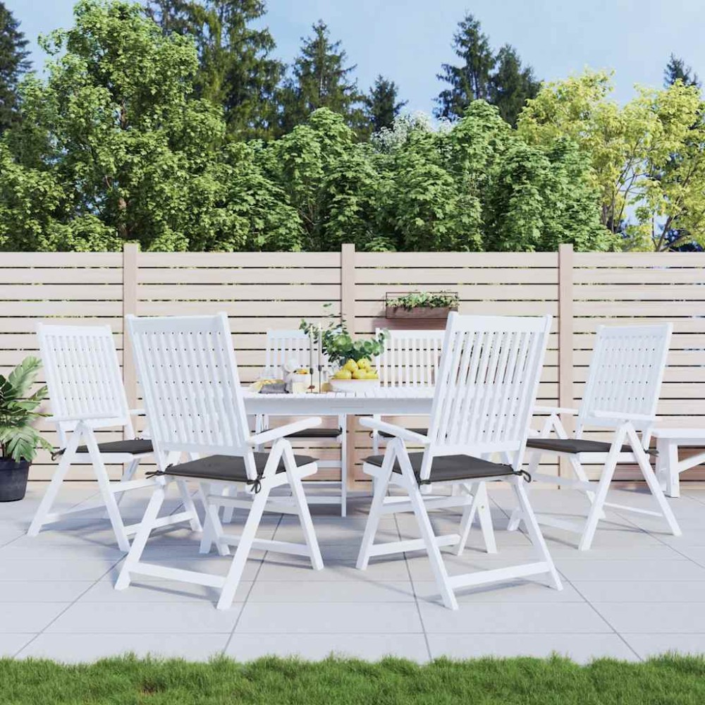vidaXL Μαξιλάρια Καρέκλας Κήπου 6τεμ Ανθρακί 50x50x4 εκ. Oxford Ύφασμα