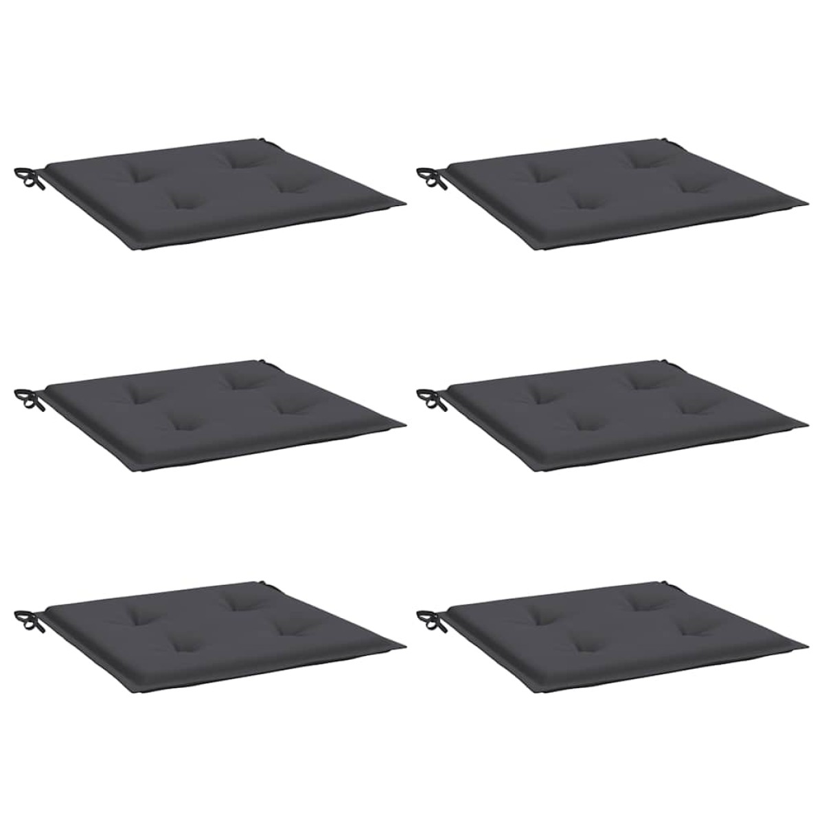vidaXL Μαξιλάρια Καρέκλας Κήπου 6 τεμ. Ανθρακί 50x50x4 εκ. Υφασμάτινα